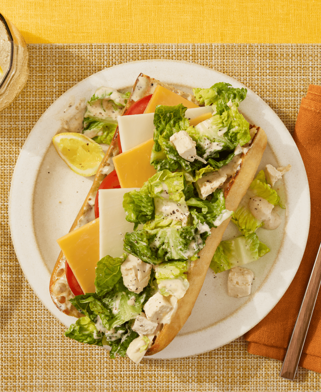 Chopped chicken caesar sandwich image 2