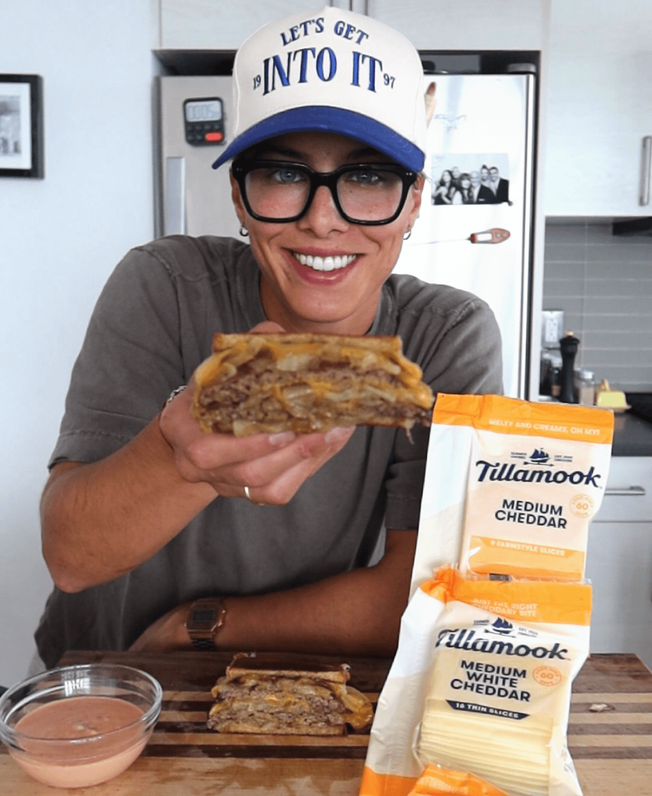 Patty melt grilled cheese