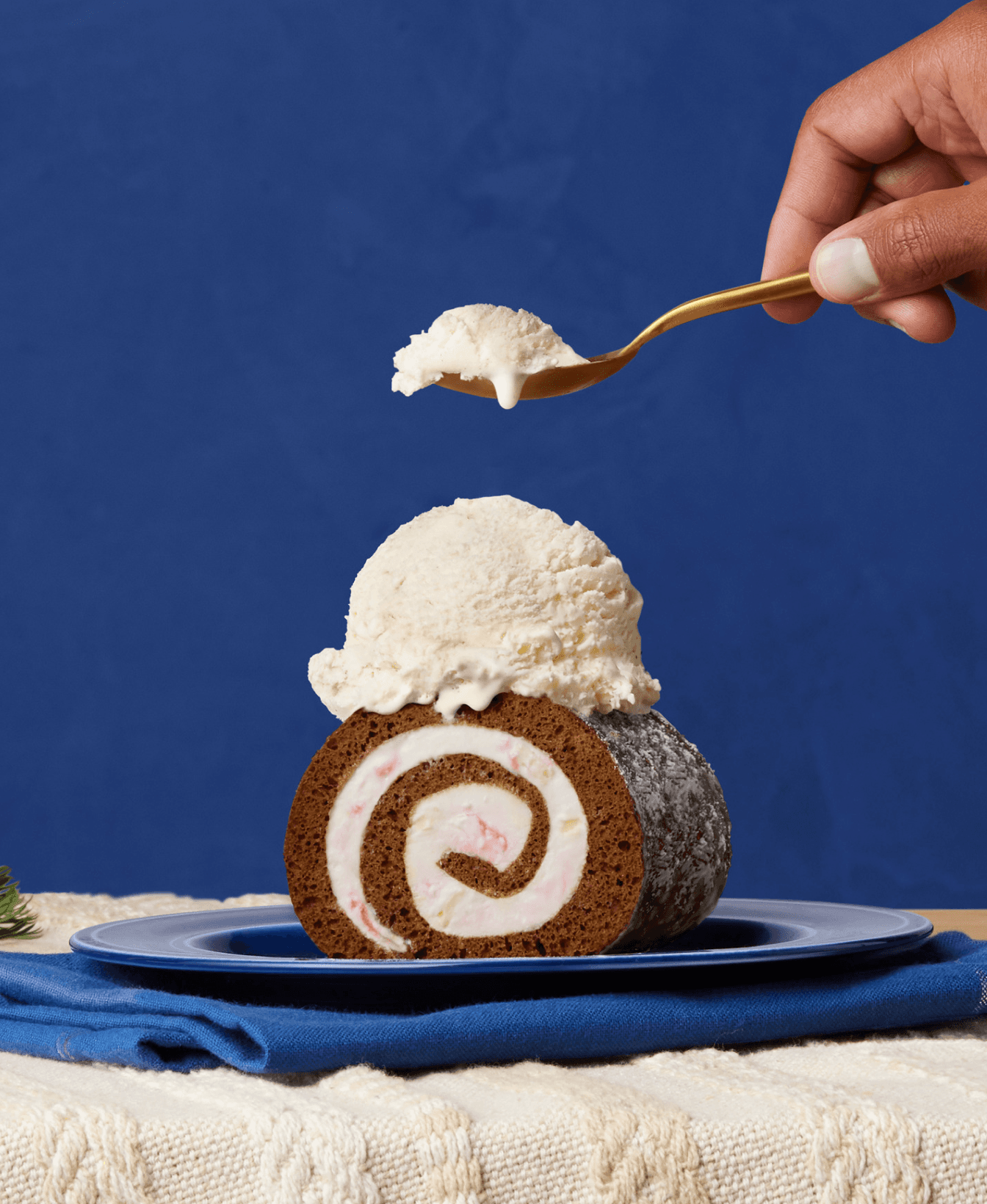 Yule Log à la Mode with Tillamook Ice Cream