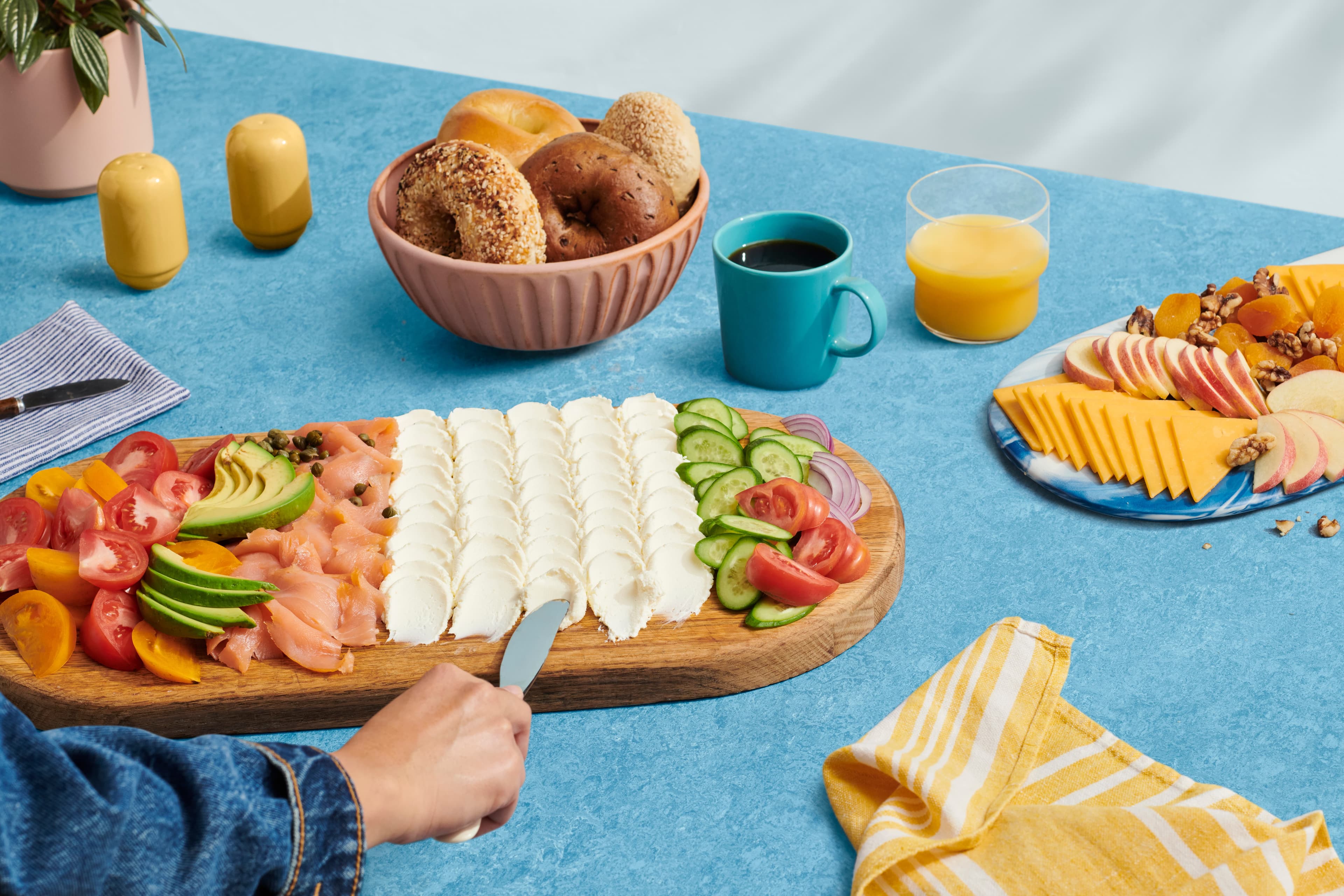 Cream Cheese Bagel Board