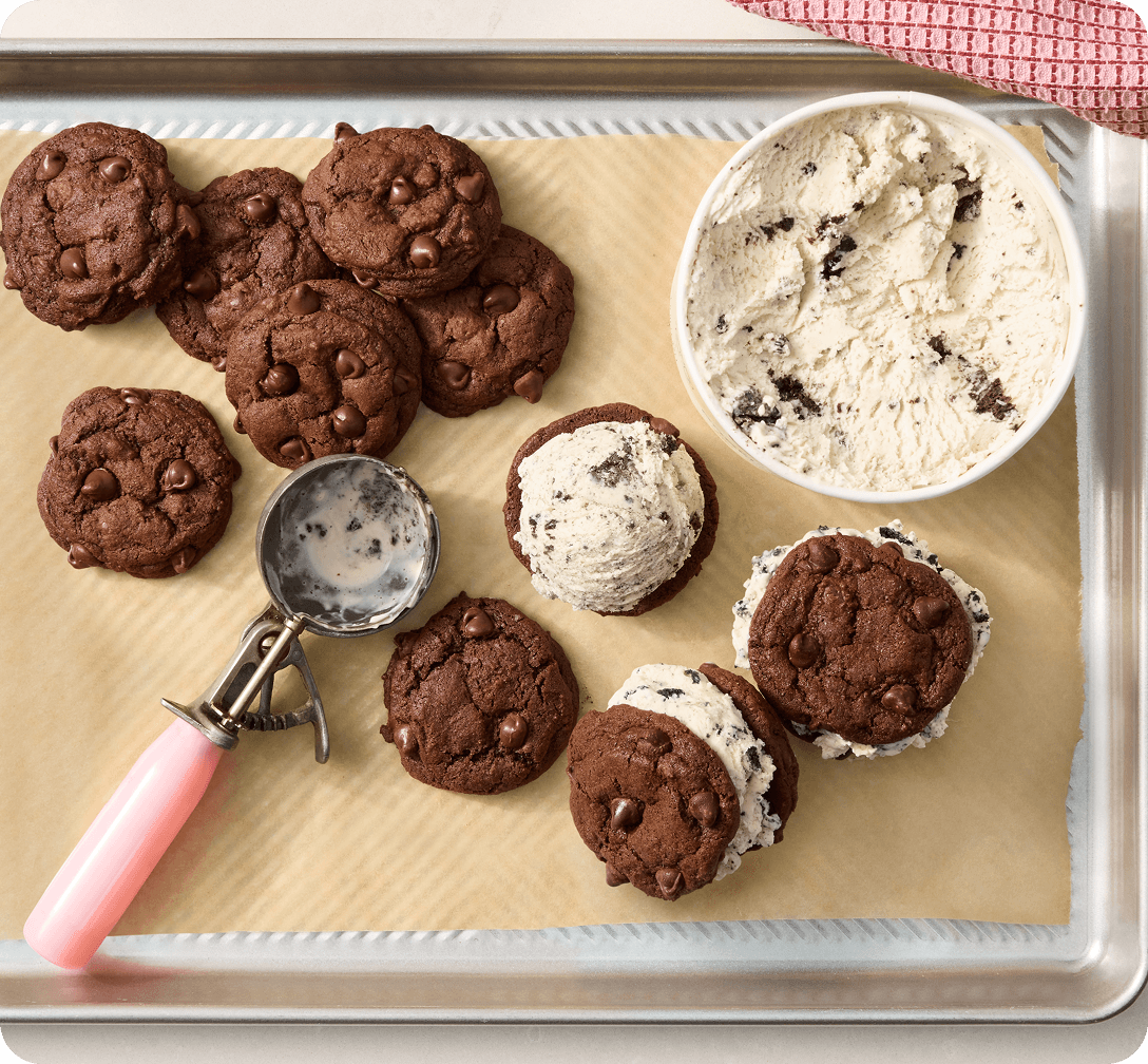 Double Chocolate Ice Cream Sandwiches