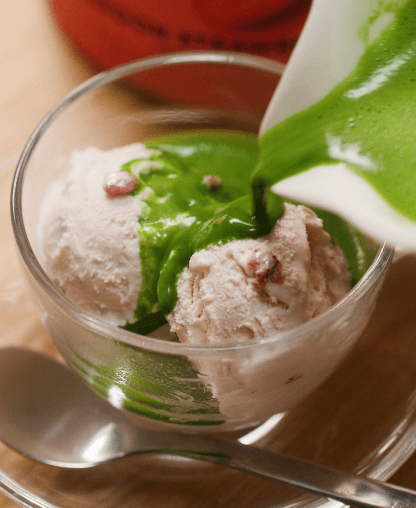 Strawberry matcha affogato hero image