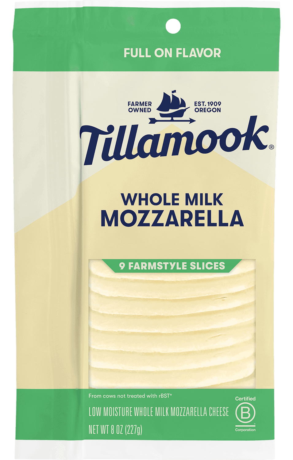 Whole Milk Mozzarella Cheese Slices