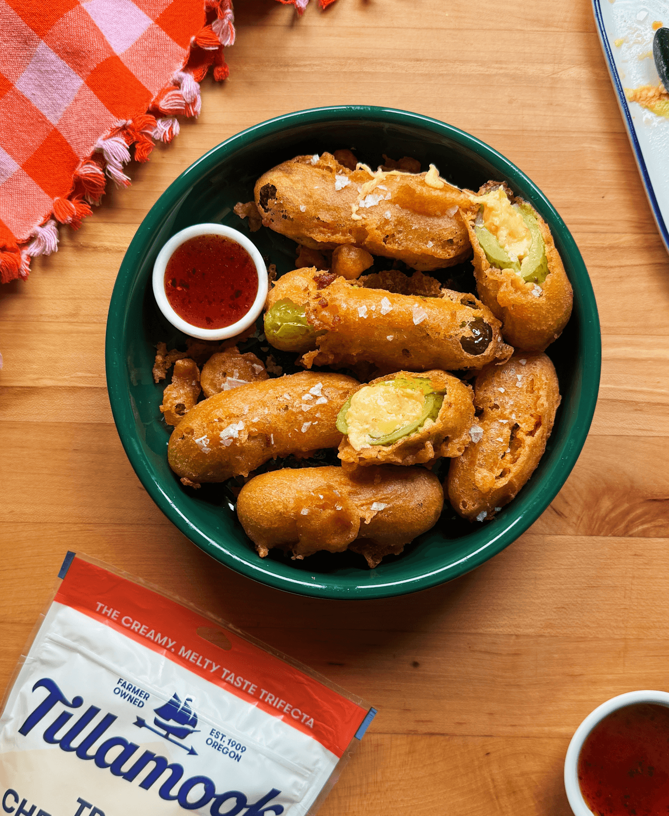 Cheesy Pickle Poppers