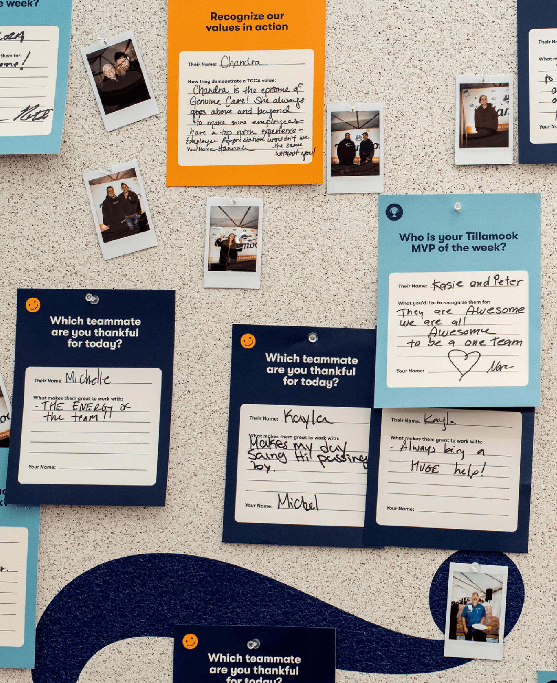 Team Tillamook Pin Board