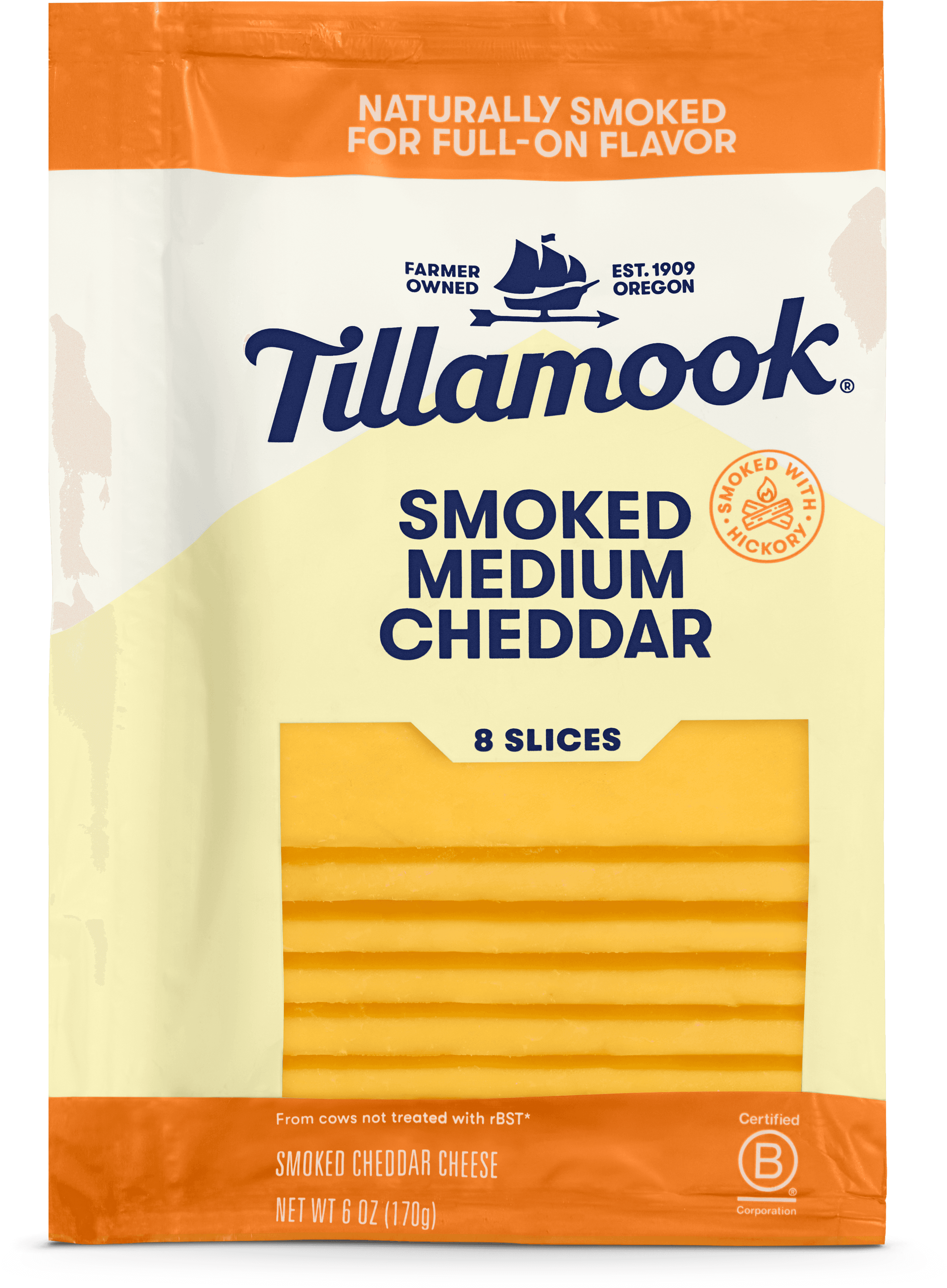 Tillamook Smoked Medium Cheddar Cheese Slices